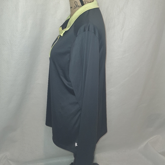 Danskin Womens Gray Neon Lime Green Track Jacket XXL - Picture 2 of 10